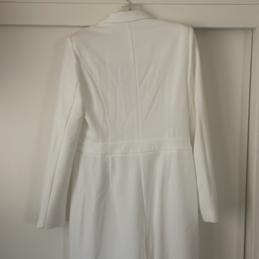 hot damn giddy up! sassy white jumpsuit with stretch! - Picture 4 of 6